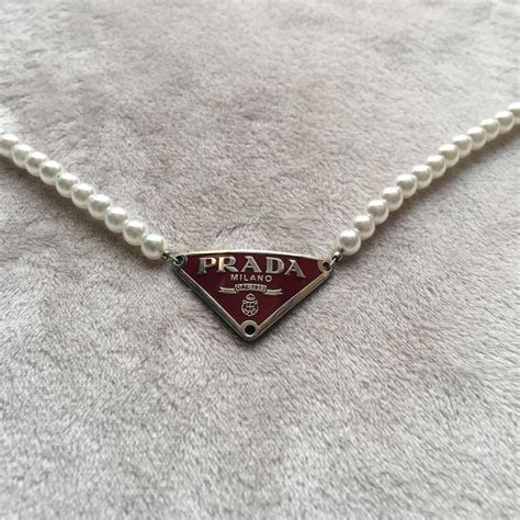 prada pearl chain